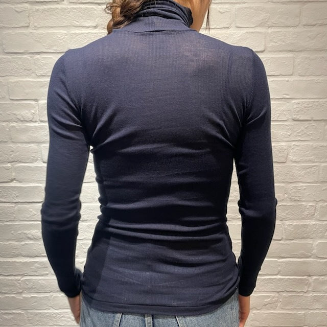 【期間限定11/21-12/14】Souple Luz コットンカシミヤリブ タートルネックロングスリーブTシャツ