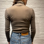 【期間限定11/21-12/14】Souple Luz コットンカシミヤリブ タートルネックロングスリーブTシャツ