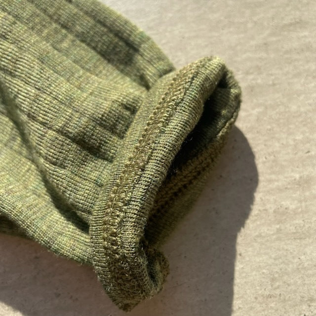 Joha ウール リブブラウス（モスグリーンK）