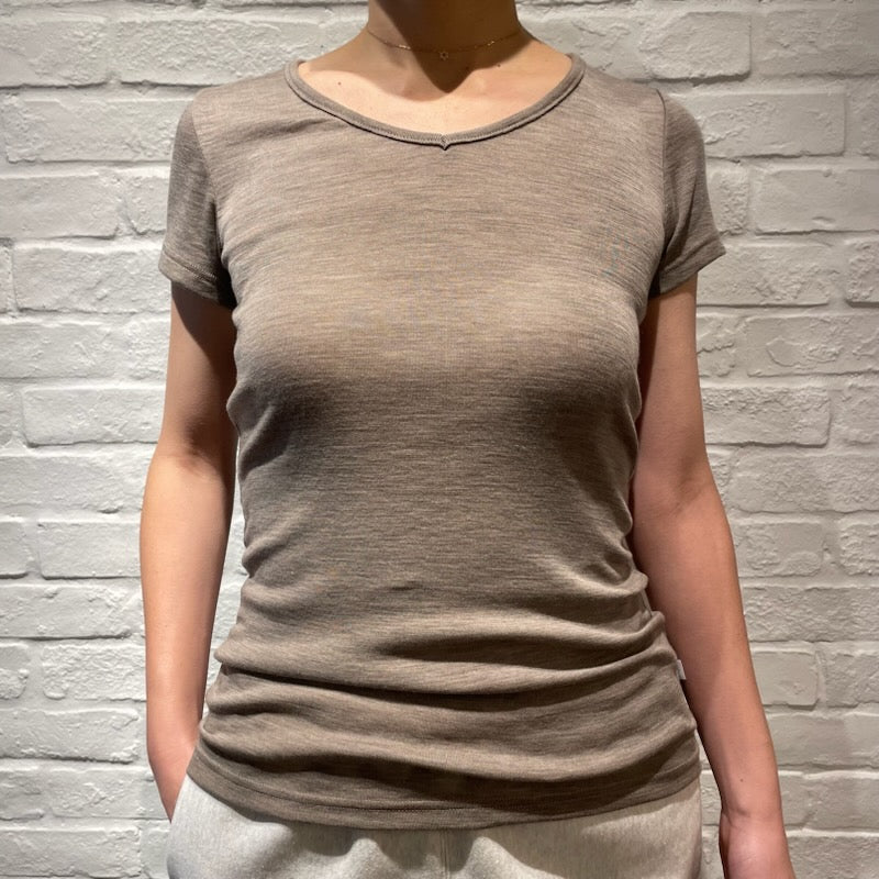 Joha wool and silk T-shirt (navy)