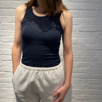 Joha wool and silk sleeveless undershirt (navy)