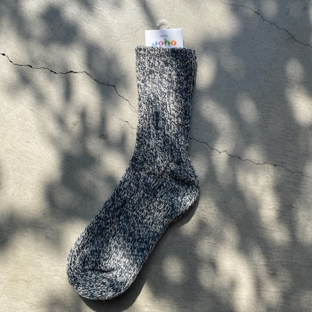 ヨハ メリノウール 靴下 ネイビーメランジェ  商品イメージ