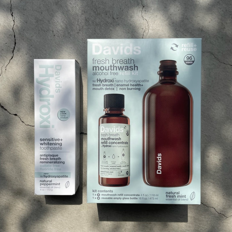 ナチュラル Davids デイリーケアセット ホワイトニング 歯磨き粉 マウスウォッシュ セットイメージ