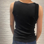 Joha wool and silk sleeveless undershirt (black)