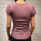 ナチュラル ヨハ メリノウール シルク Tシャツ レディース 着画バックスタイル全体