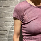 ナチュラル ヨハ メリノウール シルク Tシャツ レディース 着画袖部分