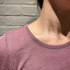 ナチュラル ヨハ メリノウール シルク Tシャツ レディース 着画ネックライン