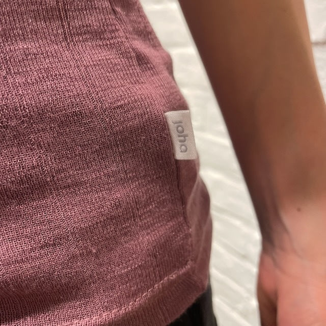 ナチュラル ヨハ メリノウール シルク Tシャツ レディース 着画タグ部分