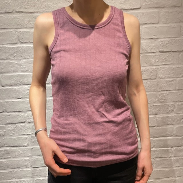 ナチュラル ヨハ メリノウール シルク タンクトップ レディース キッズ 着画正面全体