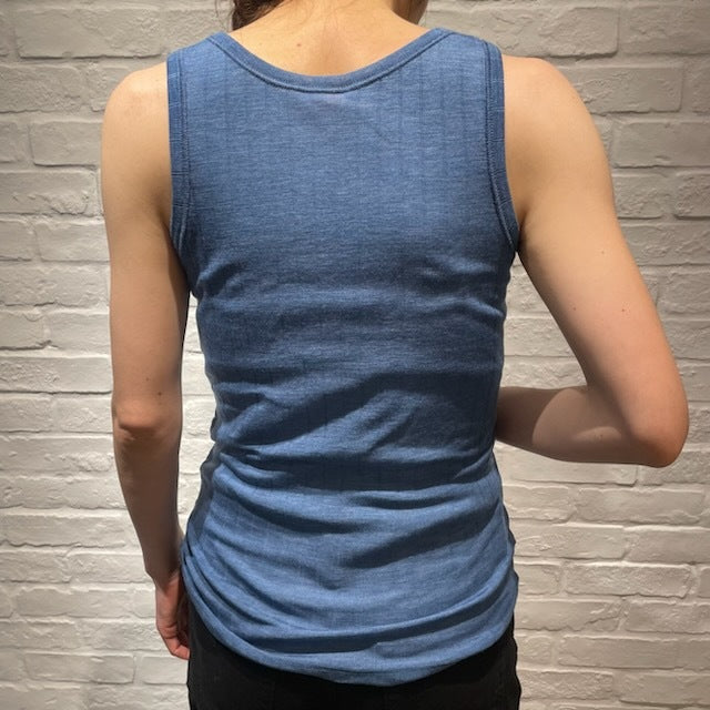 ナチュラル ヨハ メリノウール シルク タンクトップ レディース キッズ 着画バックスタイル全体