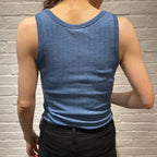ナチュラル ヨハ メリノウール シルク タンクトップ レディース キッズ 着画バックスタイル