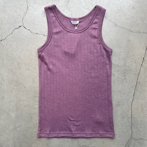 ナチュラル ヨハ メリノウール シルク タンクトップ レディース キッズ 平置き正面全体