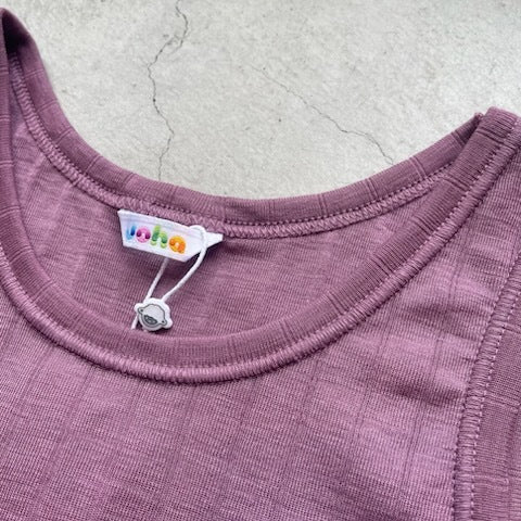 ナチュラル ヨハ メリノウール シルク タンクトップ レディース キッズ ネック部分