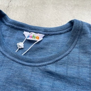 ナチュラル ヨハ メリノウール シルク 長袖 レディース ネック部分