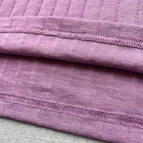 ナチュラル ヨハ メリノウール シルク 長袖 レディース キッズ 裾部分縫い目