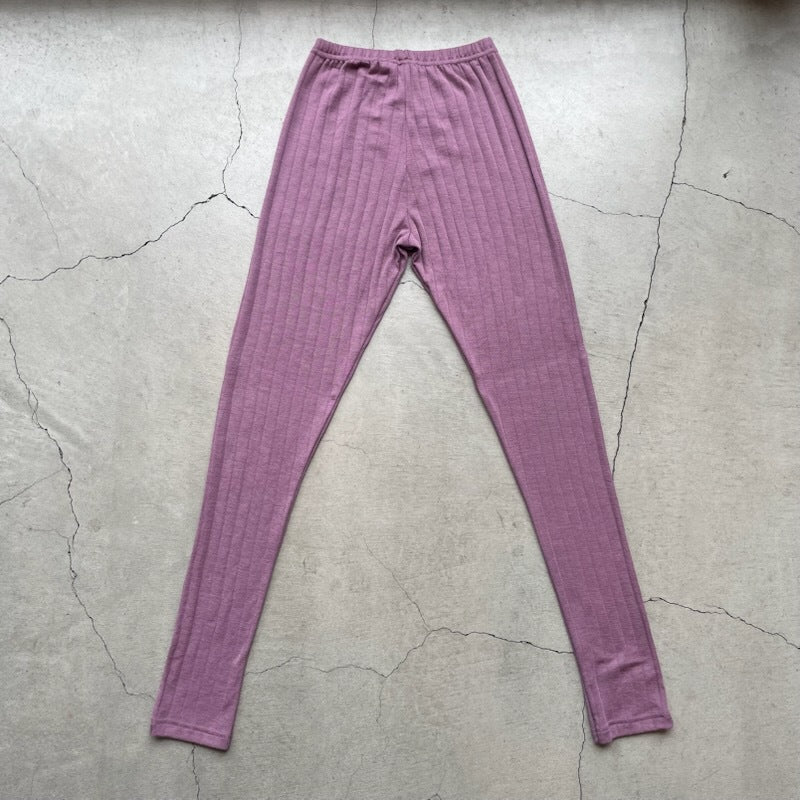 ナチュラル ヨハ メリノウール シルク レギンス レディース 平置き全体画像