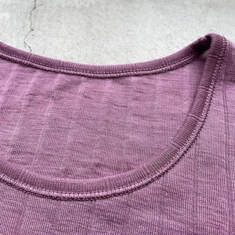 ナチュラル ヨハ メリノウール シルク 長袖 レディース 平置きネックライン