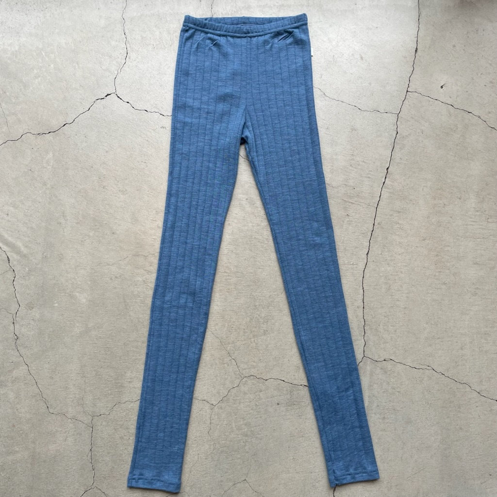 ナチュラル ヨハ メリノウール シルク レギンス レディース 平置き全体画像