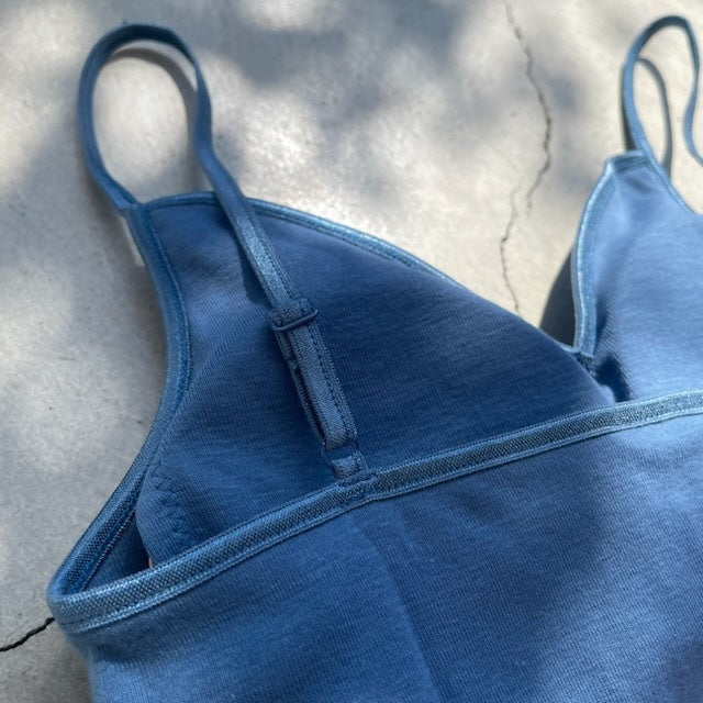 オーガニック スープレルース ブラパッドキャミソール レディースインナー オーガニックコットン ブラパッド付 ストラップ調整可能 ストラップ調整部分