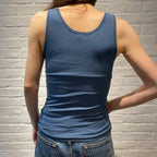 スープレルース オーガニックコットン インナーウェア ブラパッド付 タンクトップ ノースリーブ ランニング レディースインナー 日本製 着用イメージうしろ