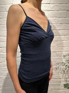 Joha wool and silk T-shirt (navy)