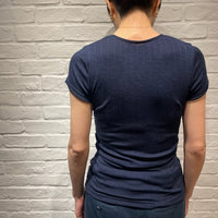 Joha wool and silk T-shirt (navy)