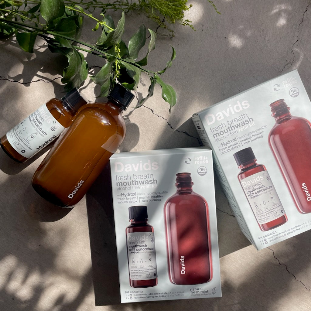 ナチュラル Davids マウスウォッシュ 水 キシリトール ナノヒドロキシアパタイト ノンアルコール 低刺激 濃縮タイプ 商品イメージ