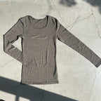 Joha ウール・シルク ブラウス（マッドブラウン）