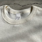 Souple Luz コットンカシミヤリブ タイトクルーネックTシャツ バニラ