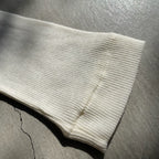 Souple Luz コットンカシミヤリブ タイトクルーネックTシャツ バニラ