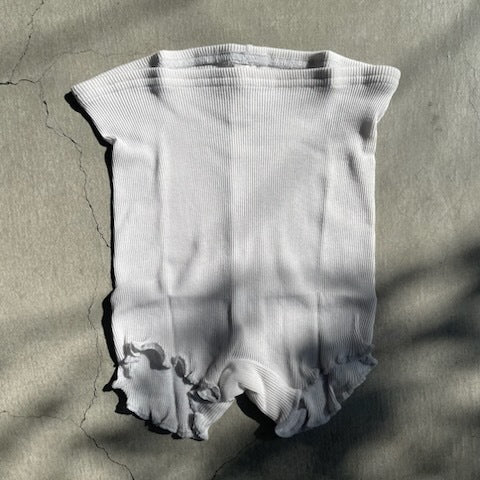 Souple Luz コットンシルクリブショーツ ペールグレー