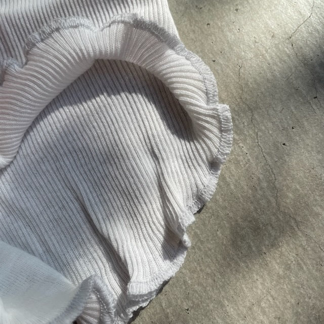 Souple Luz コットンシルクリブショーツ ペールグレー