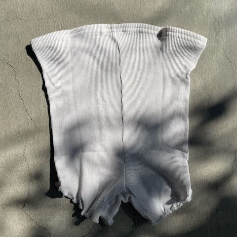 Souple Luz コットンシルクリブショーツ ペールグレー