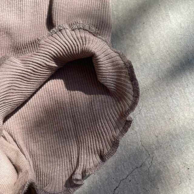 Souple Luz コットンシルクリブショーツ グレージュ