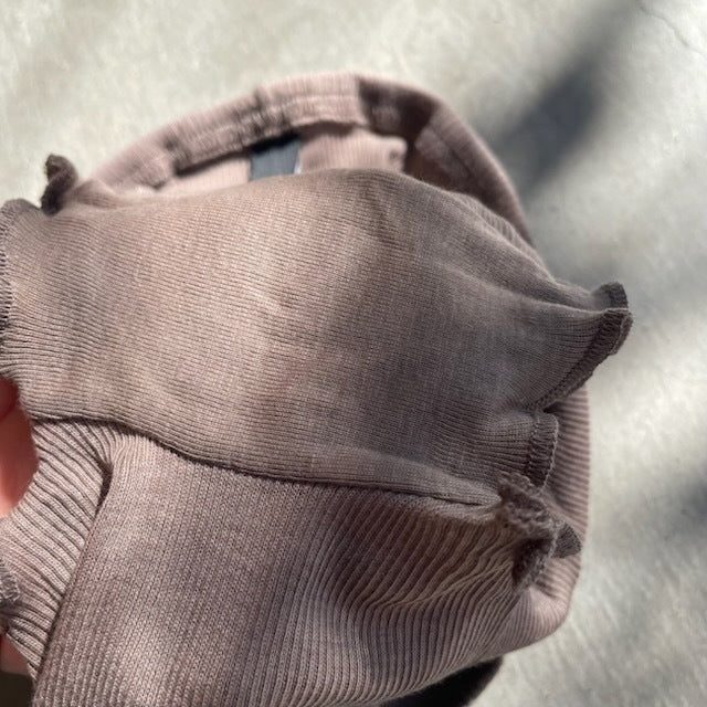 Souple Luz コットンシルクリブショーツ グレージュ