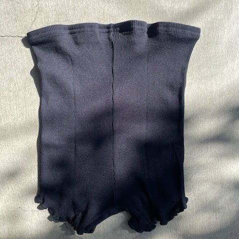 Souple Luz コットンシルクリブショーツ ミッドナイトネイビー