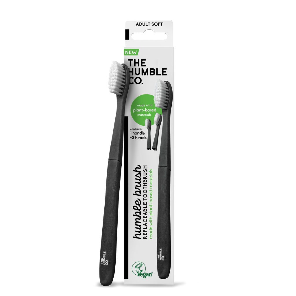 THE HUMBLE CO. Plant-based toothbrush with replaceable head (white)