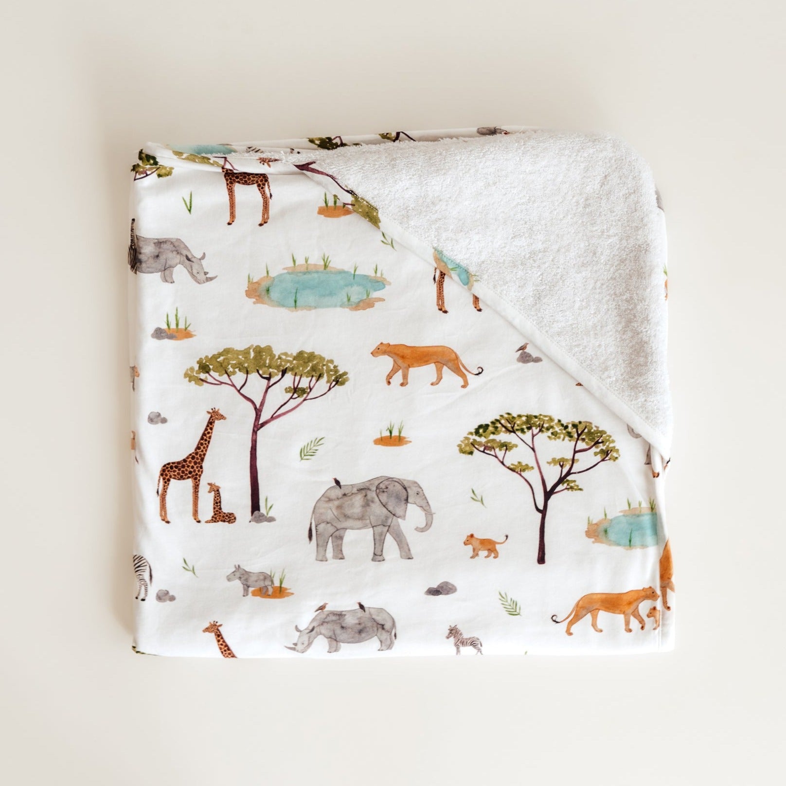 Snuggle Hunny Kids Organic Baby Towel (Safari)