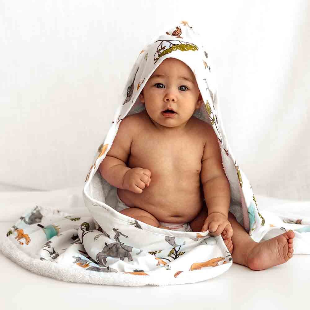 Snuggle Hunny Kids Organic Baby Towel (Safari)