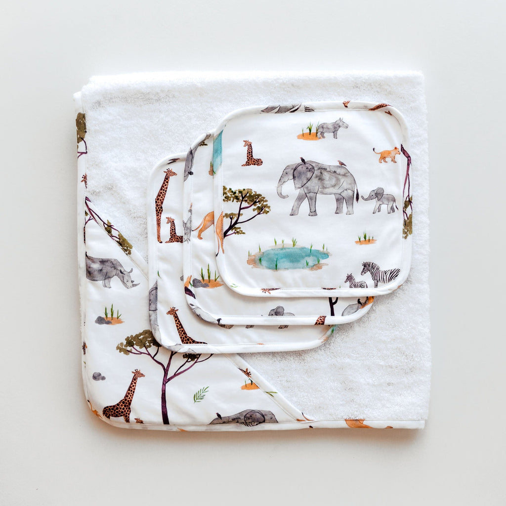 Snuggle Hunny Kids Organic Baby Towel (Safari)