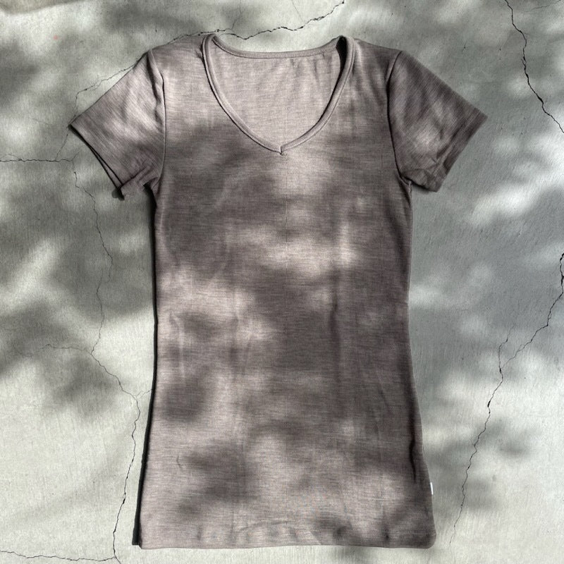 Joha wool and silk T-shirt (navy)