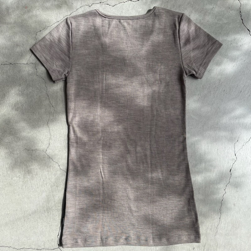 Joha wool and silk T-shirt (navy)