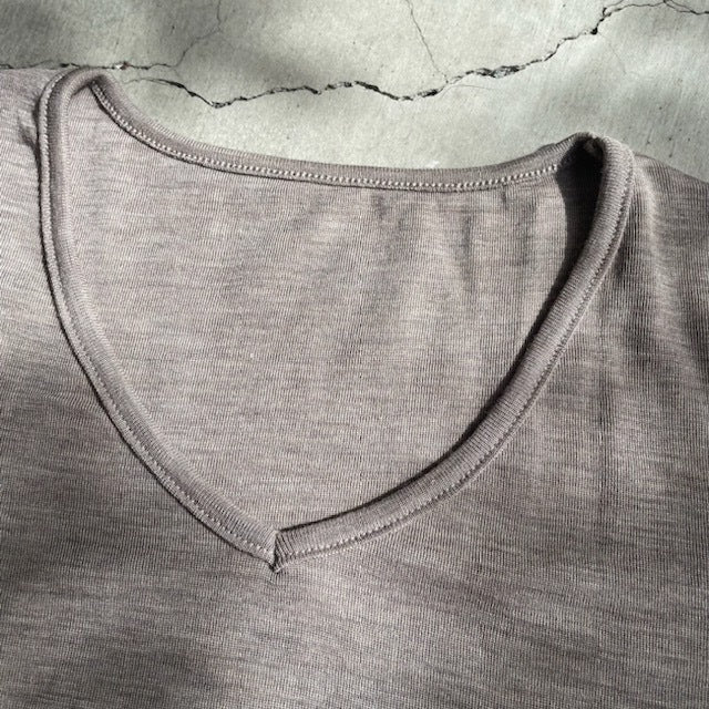 Joha wool and silk T-shirt (navy)