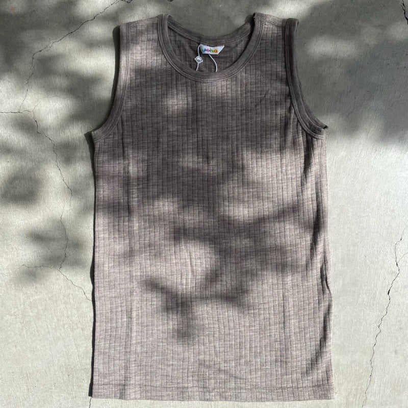 Joha wool sleeveless undershirt (navy K)