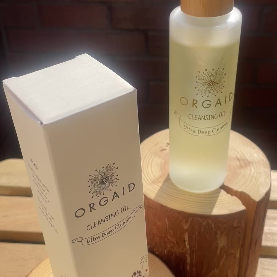 オーガニック オーガエイド メイク落とし クレンジングオイル オーガニックヒマワリ種子油  オイルクレンジング 使用イメージ動画