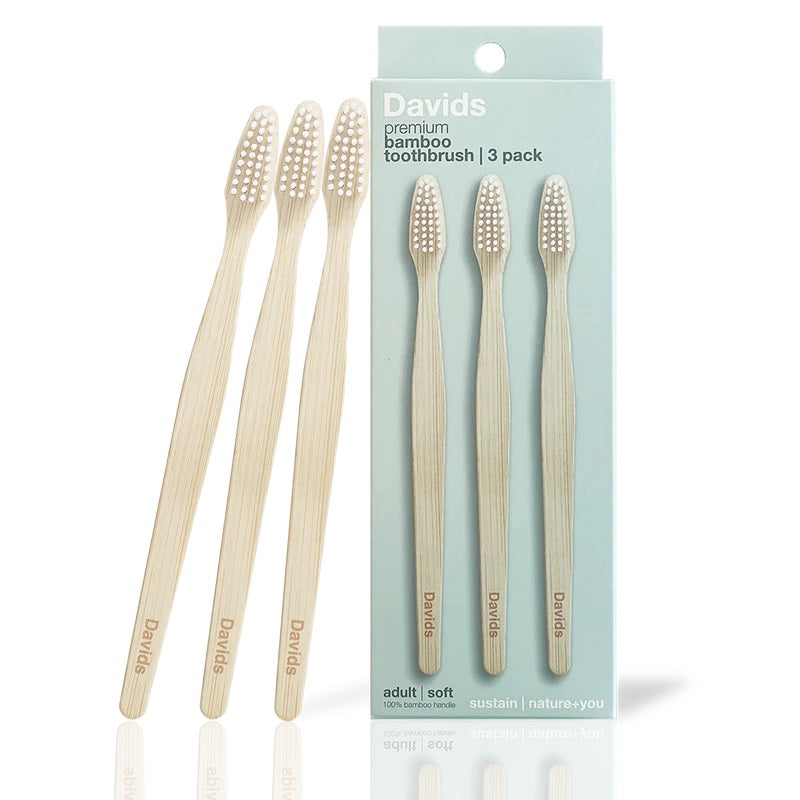 Davids プレミアムバンブー歯ブラシ（3本入り）