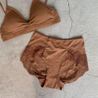 Souple Luz バックレースショーツ ココア