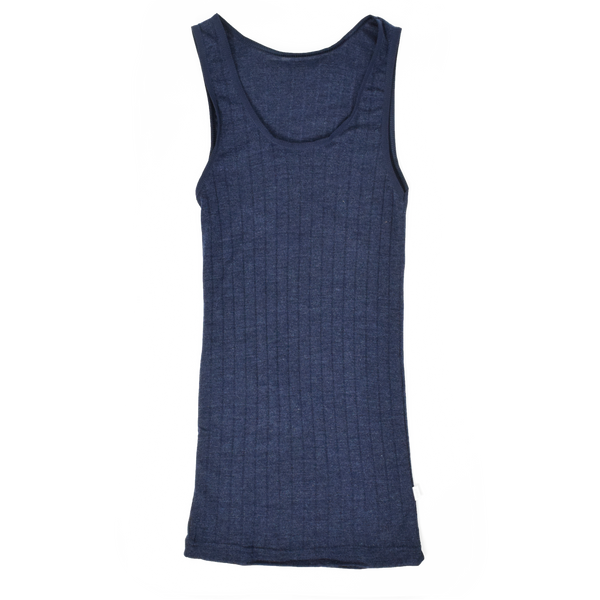 Joha wool and silk sleeveless undershirt (navy)