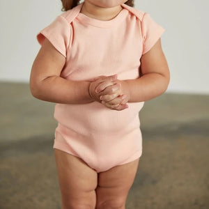 Misha&Puff Ribbed Onesie（Petal）