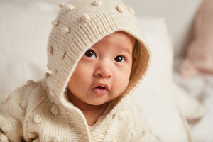 Misha&Puff Layette Popcorn Cardigan（Ecru）（70cm）